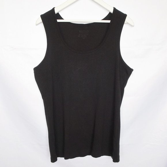 Roots 73 Black Ribbed Tank Top - Picture 1 of 3